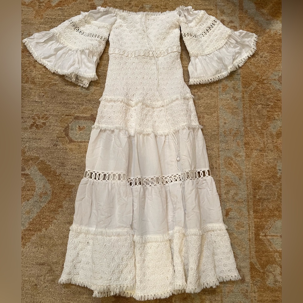 Alexis white off the shoulder maxi dress very beachy